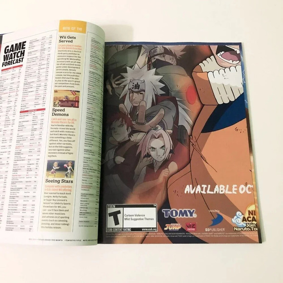 Nintendo Power November 2008 Issue 234 Grand Theft Auto Naruto Poster - Picture 12 of 16